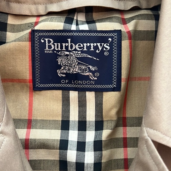 Burberry Other - Vintage Burberry's of London Men's Trench Coat w/ Nova Check Lining Khaki Sz 38